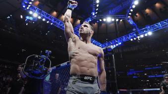 Michael Chandler prepares to fight Dustin Poirier in a lightweight bout during the UFC 281 event at Madison Square Garden on November 12, 2022 in New York City. (Photo by Chris Unger/Zuffa LLC)