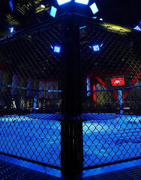 A general view of the Octagon before UFC Fight Night: Dawson vs Green. (Photo by Al Powers / Zuffa LLC)