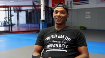 Jamahal Hill Talks With UFC.com at Black Lion Jiu Jitsu Academy In Grand Rapids Michigan.(Zuffa LLC)