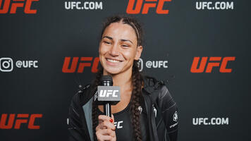 Strawweight Diana Belbita Reacts With UFC.com After Her Unanimous Decision Victory Over Maria Oliveira At UFC 289: Nunes vs Aldana On June 10, 2023
