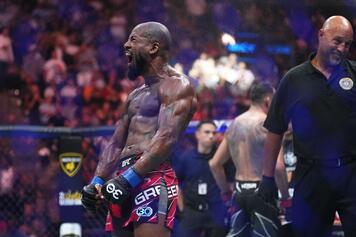 Bobby Green celebrates his submission victory over Tony Ferguson in a lightweight fight during the UFC 291 event at Delta Center on July 29, 2023 in Salt Lake City, Utah. (Photo by Jeff Bottari/Zuffa LLC via Getty Images)